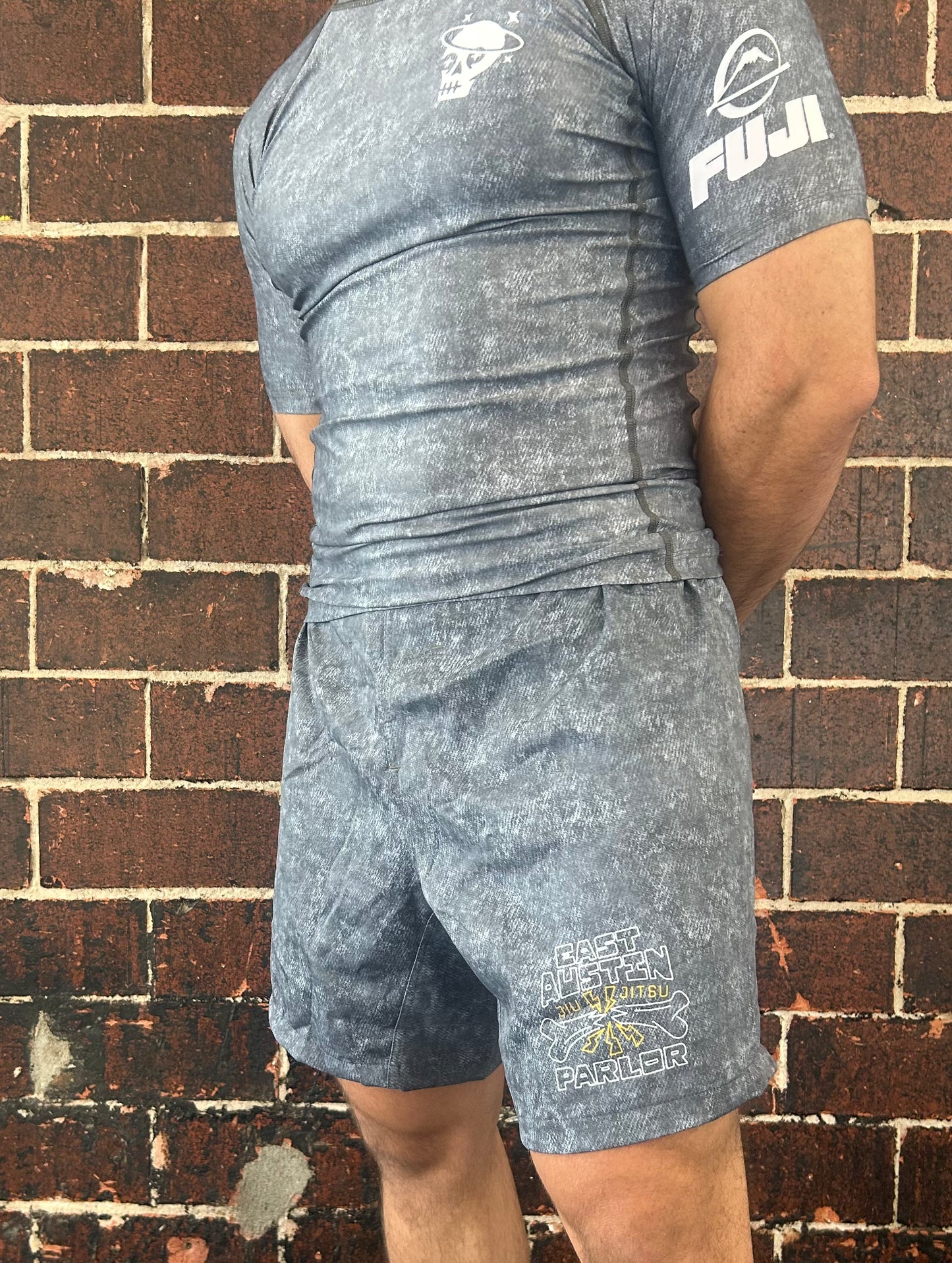 Stone Wash Grey Shorts X Fuji